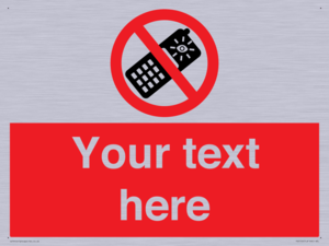 Custom No camera phones Sign